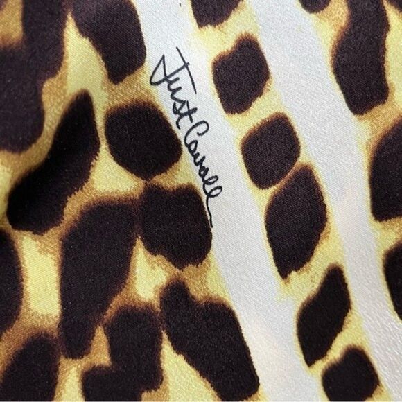 Vintage Just Cavalli Leopard Animal Print Silk Mini Dress - Picture 6 of 8